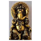LL-FR - Praying Female Statue 20.5 in Tall with Ganesha & 2 Incense Burners