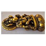 LL-FR - Praying Female Statue 20.5 in Tall with Ganesha & 2 Incense Burners