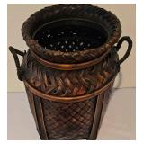 LL-FR - Giraffe Figurines (Set of 2) & Wooden Wall Plaque with Carriage Scene & Woven Jar Basket