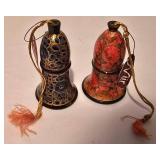 LL-FR - Stone Crystal Trees with Bells - 3 Trees 4.5 in tall; 5 Bells 4.5 in & 3.5 in tall