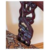 Ml - Pair of Vintage Chinese Export Carved Wood Dragon Motif Corner Armchairs