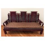 ML - Vintage Chinese Dragon-Carved Rosewood Settee