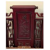ML - Vintage Chinese Dragon-Carved Rosewood Settee