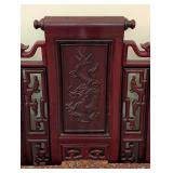 ML - Vintage Chinese Dragon-Carved Rosewood Settee