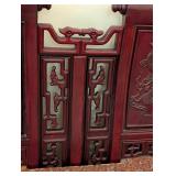 ML - Vintage Chinese Dragon-Carved Rosewood Settee