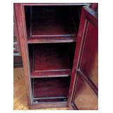 UL - Vintage Chinese Altar Rosewood Cabinet Wood with Glass Top