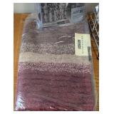 UL - Bath Accessory Lot - Apt. 9 Shower Curtain, Bacova Bath Rug, Hair Catchers, Ped Egg, Warmies Slippers