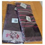 UL - Bath Accessory Lot - Apt. 9 Shower Curtain, Bacova Bath Rug, Hair Catchers, Ped Egg, Warmies Slippers