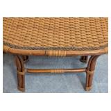 UL - Wicker Accent Table - Oval Rattan End Table