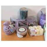 UL - Candles & Holders - Assorted New Scented Candles, Diffuser & Ceramic Bird Holder