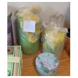 UL - Candles & Holders - Assorted New Scented Candles, Diffuser & Ceramic Bird Holder