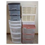 UL - Sterilite Assorted Plastic Storage Containers - 5-Drawer Tower & Pink 3-Drawer Units