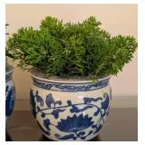 K - Artificial Potted Foliage Assortment - 6 Faux Plants in Ceramic Pots