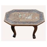 ML - Carved Wood Stand with Bird Motif