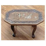 ML - Carved Wood Stand with Bird Motif