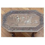 ML - Carved Wood Stand with Bird Motif