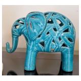 ML - Ceramic Elephant Figurines - Lot of 5 - Largest 9\" H x 5\" W