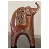 ML - Ceramic Elephant Figurines - Lot of 5 - Largest 9\" H x 5\" W