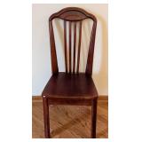 ML - Wood Side Chair - Dark Finish - Seat Chip
