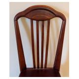 ML - Wood Side Chair - Dark Finish - Seat Chip