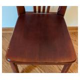ML - Wood Side Chair - Dark Finish - Seat Chip