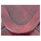 ML - Vintage Chinese Rosewood Two-Tier Corner Table with Mahogany Finish