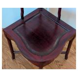 ML - Vintage Chinese Rosewood Two-Tier Corner Table with Mahogany Finish