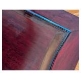 ML - Vintage Chinese Rosewood Two-Tier Corner Table with Mahogany Finish