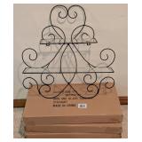 LL - Iron and Glass Wall Shelves - 22 x 22 in - Set of 4