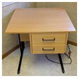 LL - Desk - 2-Drawer, Light Wood Veneer