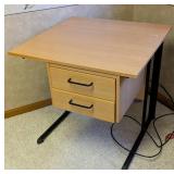 LL - Desk - 2-Drawer, Light Wood Veneer