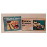 LL - A Mobil Lifestyle Collection Designer Oriental Tableware 11-Piece Set & Designer Canister Set