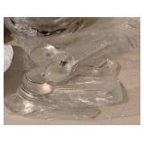 LL - Ornate Silver-Tone Bowls & Spoons Set