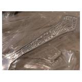 LL - Ornate Silver-Tone Bowls & Spoons Set