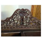 LL - Ornate Carved Wood Storage Bench
