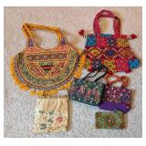 LL - Embroidered and beaded purses and wallet -