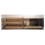 LL - Pair of Metal Storage Shelves 60 in L x 18 in D x 35 in H, Adjustable