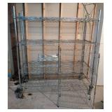LL - Chrome Wire Storage Shelves - Pair, 59 in L x 24 in D x 66 in H, on Casters