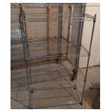 LL - Chrome Wire Storage Shelves - Pair, 59 in L x 24 in D x 66 in H, on Casters