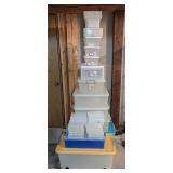 LL - Assorted Plastic Storage Totes - Various Sizes