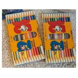 LL - Assorted Office & Art Supplies Lot - Whiteboard, Corkboard, 2-Hole Punch, Gift Tape, Pins, Pencils