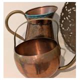 LL - Copper & Brass Decorative Bowl - 9-Inch Diameter