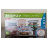 ML - Snapware Glass Food Keeper Set - 18-Piece Airtight & Leakproof Food Storage