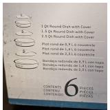 ML - CorningWare French Bistro 6-Piece Round Dishes With Covers Set