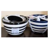 ML - Assorted New Ceramic Bowls - Mixed Blue, Orange & Turquoise Patterns with Luxe Circo