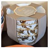 ML - Assorted New Ceramic Bowls - Mixed Blue, Orange & Turquoise Patterns with Luxe Circo