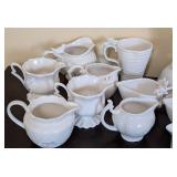 ML - White Ceramic Creamers - New, Mixed Styles