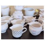 ML - White Ceramic Creamers - New, Mixed Styles