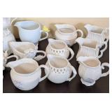 ML - White Ceramic Creamers - New, Mixed Styles