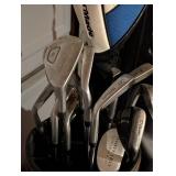 G - Wilson Staff Golf Clubs in Staff Bag with Walking Cart & Hard Travel Case